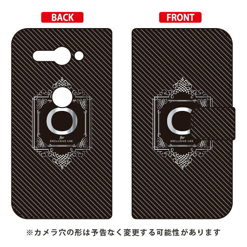 手帳型スマートフォンケース Cf LTD ラグジュアリー イニシャル アルファベット O （シルバーグレー） Xperia XZ2 Compact SO-05K docomo Coverfull xperia xz2 compact ケース xperia xz2 compact カバー so-05k ケース so-05k カバー so05k 送料無料