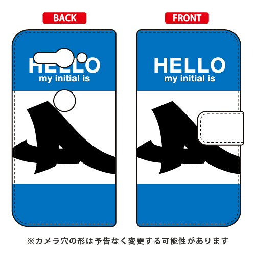 Mobile Phone Cases - 手帳型スマートフォンケース Cf LTD ハロー イニシャル アルファベット A （ブルー） Xperia XZ2 Compact SO-05K docomo Coverfull xperia xz2 compact ケース xperia xz2 compact カバー so-05k ケース so-05k カバー so05k ケース so05k カバー 送料無料