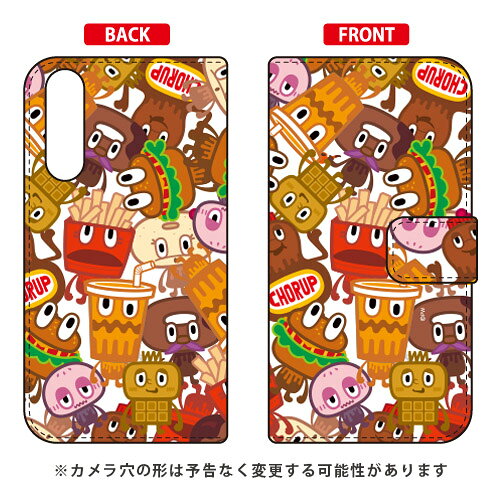 手帳型スマートフォンケース 「wafflers」 design by PansonWorks Xperia 10 II SO-41A・SOV43・A001SO・XQ-AU42 docomo・au・Y!mobile・MVNOスマホ（SIMフリー端末） SECOND SKIN xperia 10 II ケース xperia 10 II カバー so-41a ケース so-41a 送料無料