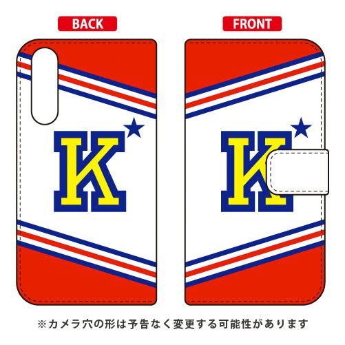 乐天商城 - 手帳型スマートフォンケース Cf LTD チア イニシャル アルファベット K （レッド） Xperia 10 II SO-41A・SOV43・A001SO・XQ-AU42 docomo・au・Y!mobile・MVNOスマホ（SIMフリー端末） Coverfull xperia 10 II ケース xperia 10 II カバー so-41a 送料無料
