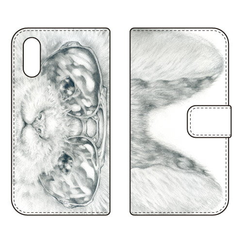 乐天商城 - 手帳型スマートフォンケース KYOTARO 「サングラスキャット」 Xperia Ace II SO-41B docomo SECOND SKIN スマホケース 手帳型ケース xperia ace ii カバー エクスぺリアace ii スマホケースエクスぺリアace ii カバー カスタムケース 送料無料