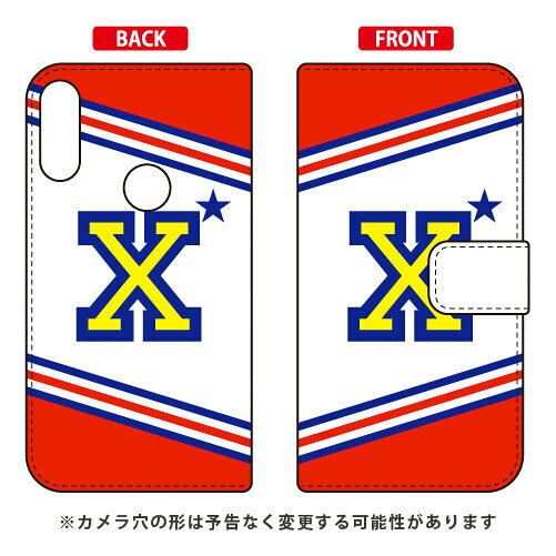 Rakuten - 手帳型スマートフォンケース Cf LTD チア イニシャル アルファベット X （レッド） ZenFone Max Pro M2 ZB631KL MVNOスマホ（SIMフリー端末） Coverfull zenfone max pro m2 ケース zenfone max pro m2 カバー zb631kl ケース zb631kl カバー 送料無料