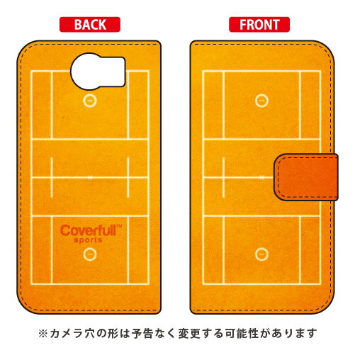 手帳型スマートフォンケース 男子ラクロスコート オレンジ BlackBerry PRIV STV100 MVNOスマホ(SIMフ..