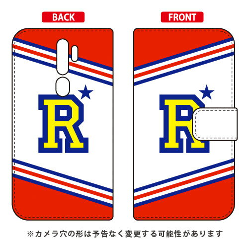 乐天商城 - 手帳型スマートフォンケース Cf LTD チア イニシャル アルファベット R （レッド） OPPO A5 2020 MVNOスマホ（SIMフリー端末）・楽天モバイル Coverfull oppo スマホ oppo スマートフォン oppo スマホケース oppo スマホカバー オッポ 送料無料