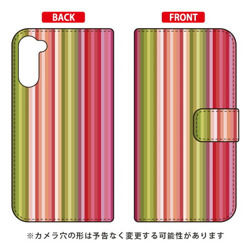 手帳型スマートフォンケース ストライプコレクション エンジ＆グリーン OPPO Reno3 A MVNOスマホ（SIMフリー端末）・Y!mobile・楽天モバイル Coverfull oppo スマホ oppo スマートフォン oppo スマホケース oppo スマホカバー オッポ 送料無料