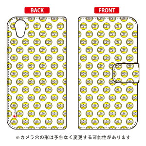 手帳型スマートフォンケース Moisture 「SMILE DOT 1」 Android One X4・AQUOS sense plus SH-M07 Y!mobile・MVNOスマホ(SIMフリー端末) SECOND SKIN android one x4 ケース android one x4 カバー アンドロイドワンx4ケース 送料無料
