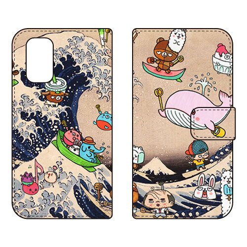 樂天商城 - 手帳型スマートフォンケース ネオ浮世絵 波乗り design by 326 Redmi 9T M2010J19SR MVNOスマホ（SIMフリー端末）・Y!mobile SECOND SKIN redmi 9t m2010j19sr スマホ redmi 9t m2010j19sr スマートフォン redmi 9t m2010j19sr 送料無料
