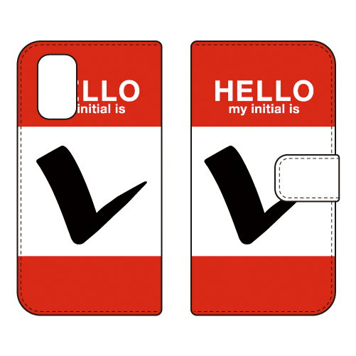 手帳型スマートフォンケース Cf LTD ハロー イニシャル アルファベット L （レッド） Redmi 9T M2010J19SR MVNOスマホ（SIMフリー端末）・Y!mobile Coverfull redmi 9t m2010j19sr スマホ redmi 9t m2010j19sr スマートフォン redmi 9t 送料無料