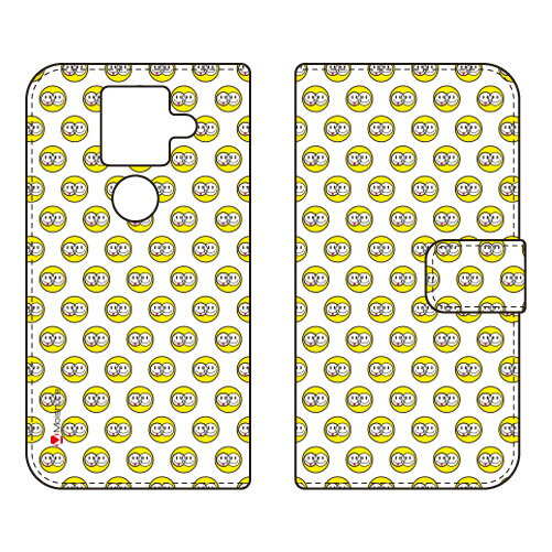 手帳型スマートフォンケース Moisture 「SMILE DOT 1」 AQUOS sense4 plus 楽天モバイル SECOND SKINケース カバー 楽天モバイル アクオスフォン ケース アクオスフォン カバー スマホケース スマホカバー かわいい クール 人気 便利 送料無料
