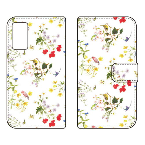 手帳型スマートフォンケース SINDEE 「Natural Flower （ホワイト）」 OPPO A55s 5G A102OP・CPH2309 SoftBank・楽天モバイル・MVNOスマホ（SIMフリー端末） SECOND SKIN oppo a55s 5g oppo a55s 5g ケース oppo a55s 5g oppo a55s 5g カバー a55s 5g 送料無料