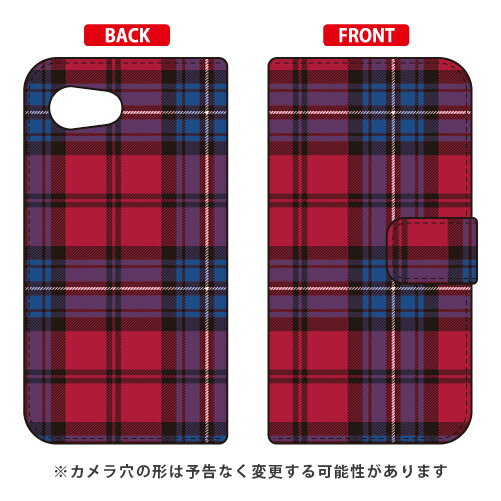 樂天商城 - 手帳型スマートフォンケース 「トラッドチェック ブルーレッド」 AQUOS R compact 701SH・SHV41・SH-M06 SoftBank・au・docomo SECOND SKIN aquos r compact ケース aquos r compact カバー 701sh shv41 sh-m06 ケース 701sh 送料無料