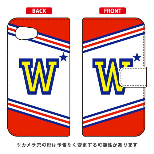 乐天商城 - 手帳型スマートフォンケース Cf LTD チア イニシャル アルファベット W （レッド） AQUOS R compact 701SH・SHV41・SH-M06 SoftBank・au・docomo Coverfull aquos r compact ケース aquos r compact カバー 701sh shv41 sh-m06 ケース 送料無料