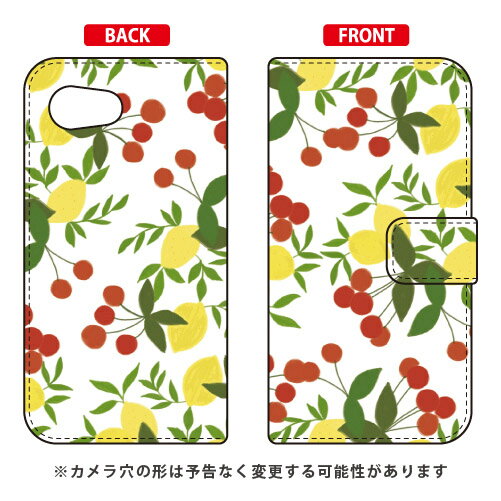 手帳型スマートフォンケース Cf LTD スタンダード チェリーレモネード AQUOS R compact 701SH・SHV41・SH-M06 SoftBank・au・docomo Coverfull aquos r compact ケース aquos r compact カバー 701sh shv41 sh-m06 ケース 701sh 送料無料