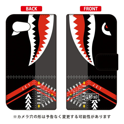 樂天商城 - 手帳型スマートフォンケース シャーク ブラック AQUOS R compact 701SH・SHV41・SH-M06 SoftBank・au・docomo YESNO aquos r compact ケース aquos r compact カバー 701sh shv41 sh-m06 ケース 701sh shv41 sh-m06 送料無料