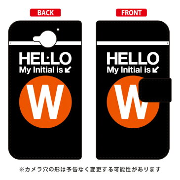 【送料無料】 手帳型スマートフォンケース Cf LTD サブウェイ イニシャル アルファベット W (オレンジ) / for AQUOS Xx (2015年夏モデル)/SoftBank・AQUOS Xx-Y 404SH/Y!mobile 【Coverfull】ソフトバンク aquos xx ケース aquos xx 2015夏モデル アクオス xx