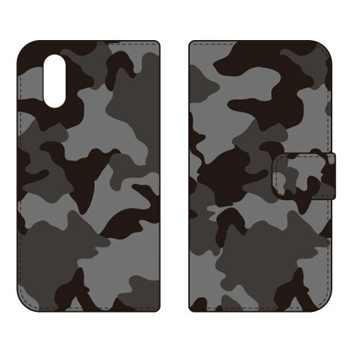 樂天商城 - 手帳型スマートフォンケース 「迷彩モノトーン」 シンプルスマホ6 A201SH SECOND SKIN ケース カバー スマホケース 送料無料 耐衝撃 プリント 保護 衝撃吸収