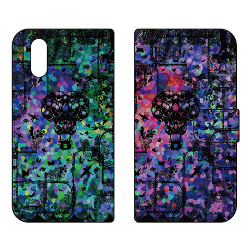 Rakuten - 手帳型スマートフォンケース monikoto 「ステンドグラス」 シンプルスマホ6 (A201SH) BASIO active (SHG09) BASIO active2 (SHG12) シンプルスマホ7 (A404SH) ケース カバー スマホケース 送料無料 耐衝撃 プリント 保護 衝撃吸収