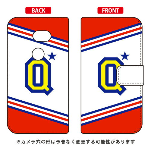 樂天商城 - 手帳型スマートフォンケース Cf LTD チア イニシャル アルファベット Q （レッド） AQUOS zero 801SH・SH-M10 SoftBank・MVNOスマホ（SIMフリー端末） Coverfull 手帳型ケース 801sh ケース 801sh aquos zero 801sh ケース aquos zero 801sh 送料無料