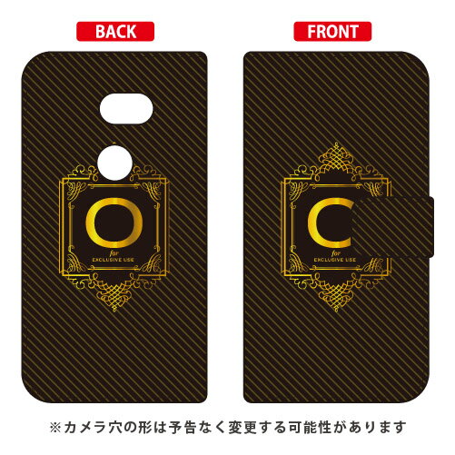 手帳型スマートフォンケース Cf LTD ラグジュアリー イニシャル アルファベット O （ゴールドイエロー） AQUOS zero・SH-M10 SoftBank・MVNOスマホ（SIMフリー端末） Coverfull 801sh ケース 801sh aquos zero ケース aquos zero 送料無料