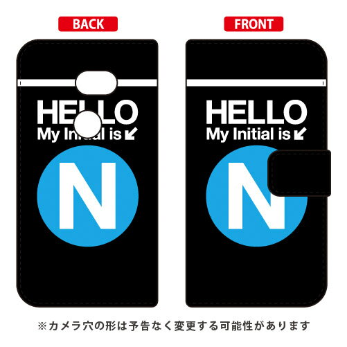 樂天商城 - 手帳型スマートフォンケース Cf LTD サブウェイ イニシャル アルファベット N （サックス） AQUOS zero 801SH・SH-M10 SoftBank・MVNOスマホ（SIMフリー端末） Coverfull 801sh ケース 801sh aquos zero 801sh ケース aquos zero 801sh 送料無料