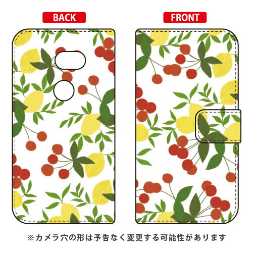 手帳型スマートフォンケース Cf LTD スタンダード チェリーレモネード AQUOS zero 801SH・SH-M10 SoftBank・MVNOスマホ（SIMフリー端末） Coverfull 801sh ケース 801sh カバー aquos zero 801sh ケース aquos zero 801sh カバー 送料無料