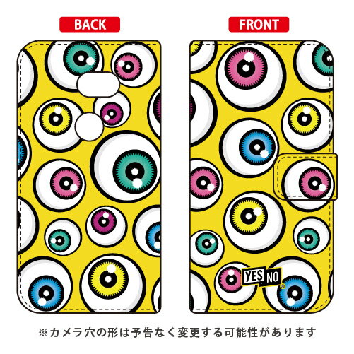 手帳型スマートフォンケース アイズ イエロー AQUOS zero 801SH・SH-M10 SoftBank・MVNOスマホ（SIMフリー端末） YESNO 受注生産 スマホケース 手帳型ケース 801sh ケース 801sh aquos zero 801sh ケース aquos zero 801sh 送料無料