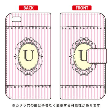 【送料無料】 手帳型スマートフォンケース Cf LTD イニシャル アルファベット U （ピンク） / for LUMIERE 503HW/Y!mobile 【Coverfull】lumiere 503hw ケース lumiere 503hw カバー 503hw ケース 503hw カバー 503hwケース 503hwカバー ルミエール ケース