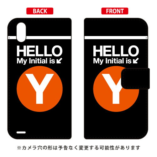 手帳型スマートフォンケース Cf LTD サブウェイ イニシャル アルファベット Y （オレンジ） Android One X3 Y!mobile Coverfull android one x3 ケース android one x3 カバー アンドロイドワンx3ケース アンドロイドワンx3カバー x3ケース 送料無料