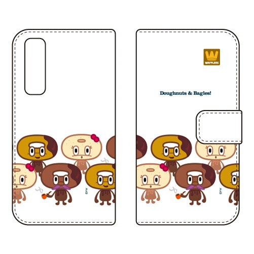 手帳型スマートフォンケース 「doughnut」 design by PansonWorks Android One S8 S8-KC Y!mobile SECOND SKIN android one s8 s8-kc ケース android one s8 s8-kc カバー アンドロイドワンs8 s8-kc ケース アンドロイドワンs8 s8-kc カバー 送料無料