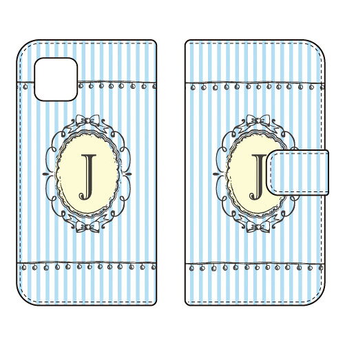 樂天商城 - 手帳型スマートフォンケース Cf LTD イニシャル アルファベット J （サックス） AQUOS sense4 basic A003SH Y!mobile Coverfull sense 4 basic a003sh ケース a003sh カバー aquos sense 4 basic ケース aquos sense 4 basic カバー a003shケース 送料無料