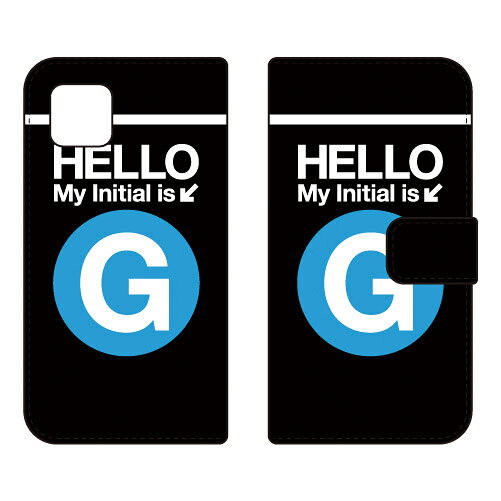 手帳型スマートフォンケース Cf LTD サブウェイ イニシャル アルファベット G （サックス） AQUOS sense4 basic A003SH Y!mobile Coverfull sense 4 basic a003sh ケース a003sh カバー aquos sense 4 basic ケース aquos sense 4 basic カバー 送料無料