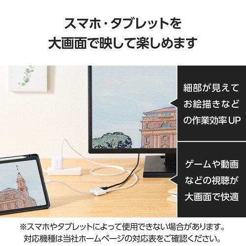 ELECOM （エレコム）USB-C to HDMI 変換 アダプタ 4K 60Hz 耐断線 シリコンメッシ...