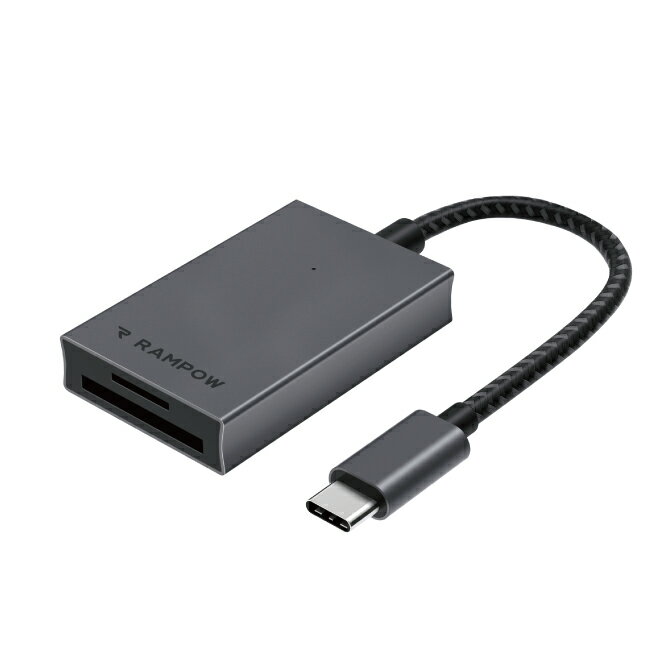 RAMPOW RCB31 Space Grey USB Type-C Card Reader USB 3.0 LED点灯機能 コンパクト 軽量 高速転送 SDカード Micro SDカード Windows Mac macOS iOS Android スマートフォン スマホ タブレット 送料無料