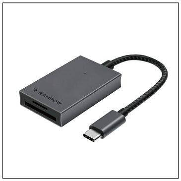 【送料無料】【RAMPOW】【RCB31】【Space Grey】【USB Type-C Card Reader】【USB 3.0】【LED点灯機能】【コンパクト】【軽量】【高速転送】【SDカード】【Micro SDカード】【Windows】【Mac】【macOS】【iOS】【Android】【スマートフォン】【スマホ】【タブレット】