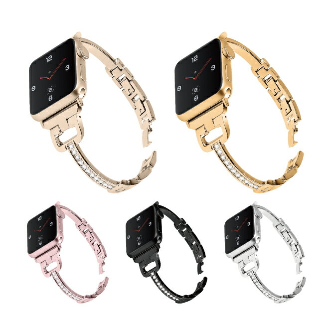 在庫限り特価 Apple Watch アップルウォッチ Slim metal with diamond design belt スリム メタル with ダイヤモンド デザイン ベルト アップルウォッチストラップ オリジナル バンド 美しい …