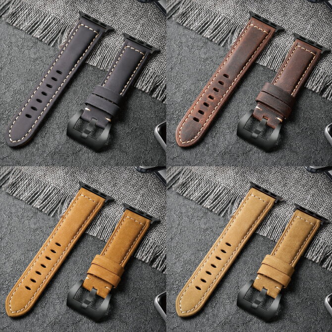 ●在庫限り特価●Apple Watch アップルウォッチ Genuine leather cowhide vintage belt ジェニュイン レザー カウハイド ヴィンテージ ベルト アップルウォッチストラップ 高級感 Genuine leather 牛革 本革 ヴィンテージ加工 オリジナル バンド 送料無料