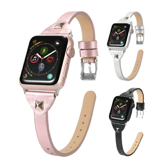 ●在庫限り特価●Apple Watch アップルウォッチ Slim willow lighting leather belt スリム ウイロ ライトニング レザー ベルト アップルウォッチストラップ セレブ スリム 細身 スパンコール風 PU レザー 本革 シンプル オリジナル バンド 送料無料