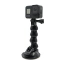 STARTRC 1106393 Snake suction cup holder スネイク サクション カップ ホルダー 角度調整 吸盤 スマホホルダー GoProアダプター 1/4ネジアダプター GoPro DJI Insta360 LEDライト 車載 車 ガラス 送料無料