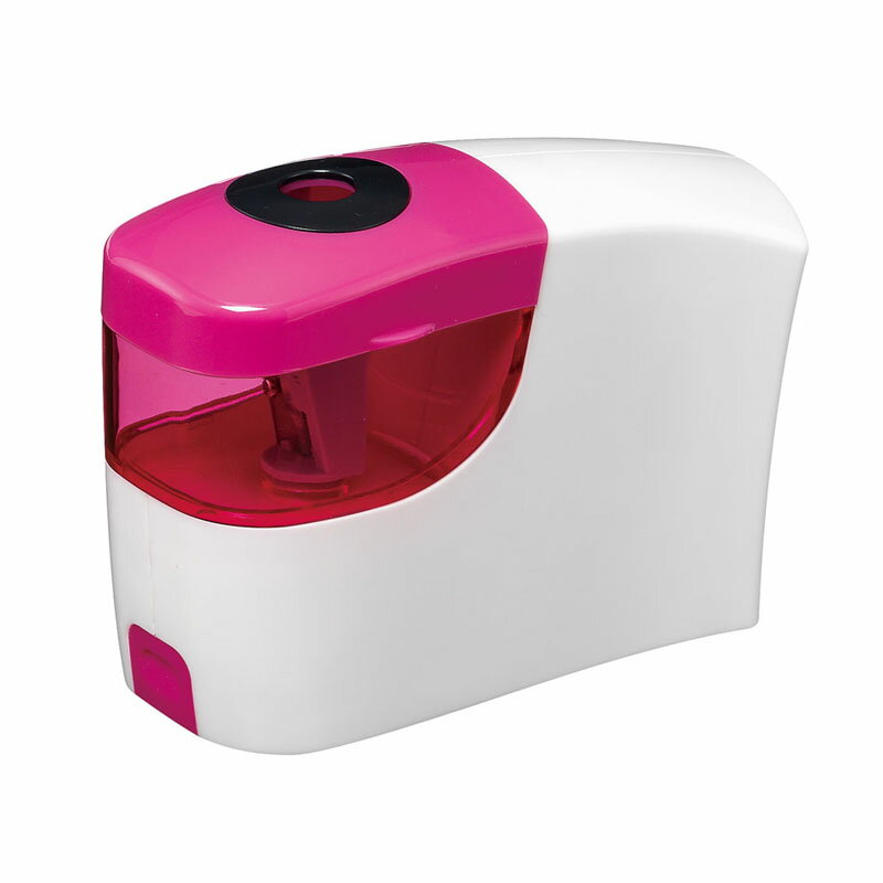 【代金引換不可】 【エイ・ベック】 電動鉛筆削器 スリムポッド ピンク鉛筆削り器 電動 2Wayタイプ ラチェット構造 最速削り