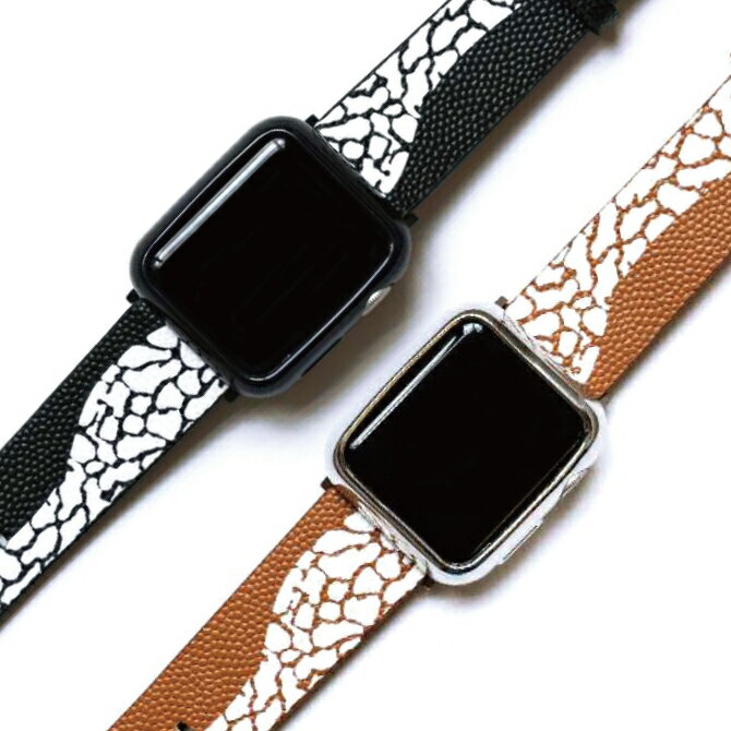 ●在庫限り特価●Apple Watch アップルウォッチ Stitching skin leather belt ステッチング スキン レザー ベルト アップルウォッチストラップ アップルウォッチバンド セメント柄 マイクロファイバー レザー オリジナル バンド 美しい 大人 メンズ 送料無料