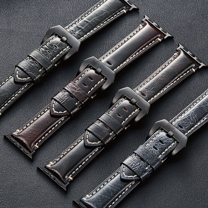 Apple Watch アップルウォッチ Wax oil genuine leather belt ワックス オイル ジェニュイン レザー ベルト アップルウォッチストラップ アップルウォッチバンド 本革 レザー シンプル 定番 ベーシック オリジナル バンド 送料無料