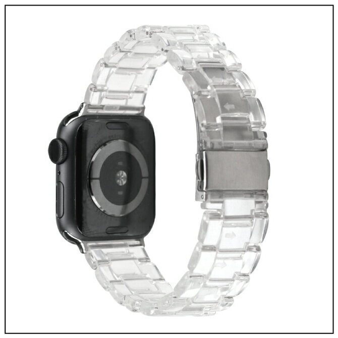 【2本セット】 Apple Watch アップルウォッチ Transparent belt レジン ベルト アップルウォッチストラップ レジン 高級感 透明 トランスペアレント オリジナル バンド 美しい 大人 メンズ レディース 男子 女子 男性 送料無料