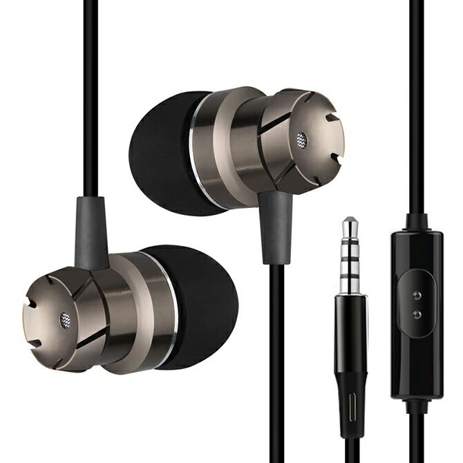 楽天スマホケースやバンド CASE CAMPHS017 In-ear headphones with metal wire and mobile phone strap control 3.5mm スマホ タブレット PC パソコン ノートパソコン イヤホン イヤフォン 有線 カナル型 高音質 重低音 マイク内蔵 遮音性 リモコン付き テレワーク 通話 会議 送料無料