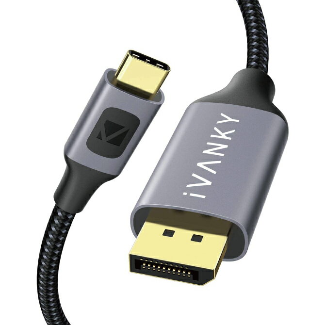 楽天スマホケースやバンド CASE CAMPiVANKY VBD82 2m Grey & Black USB-C to DisplayPort Cable 4K＠60Hz 変換 ケーブル DP ディスプレイポート ケーブル パソコン PC スマホ スマートフォン ディスプレイ テレビ プロジェクター オススメ 人気 便利グッズ 送料無料