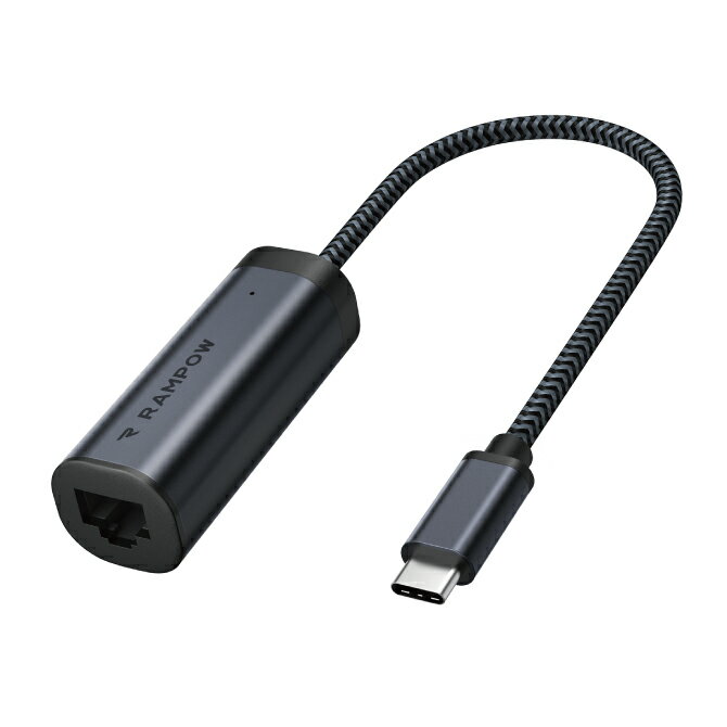 【送料無料】【RAMPOW】【Type-CtoRJ45Adapter】高速有線LANアダプターRJ45-Type-CWindowsMacOSLinuxNintendoSwitch携帯モード動作確認済み10/100/1000Mbpsイーサネット対応安定在宅勤務支援人気オススメ便利グッズ