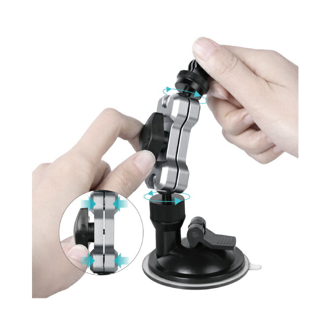 Sunnylife TY-Q9431 Universal Car Sucker Holder ��˥С����� ���� ������ �ۥ���� ���ޡ��ȥե��� ���ޥ� GoPro DJI Insta360 ���� Vlog ����Ĵ�� ���� ������� �ֺ� �� ���饹��¦ �ޥ���� �͵� �������å� �������� ����̵��