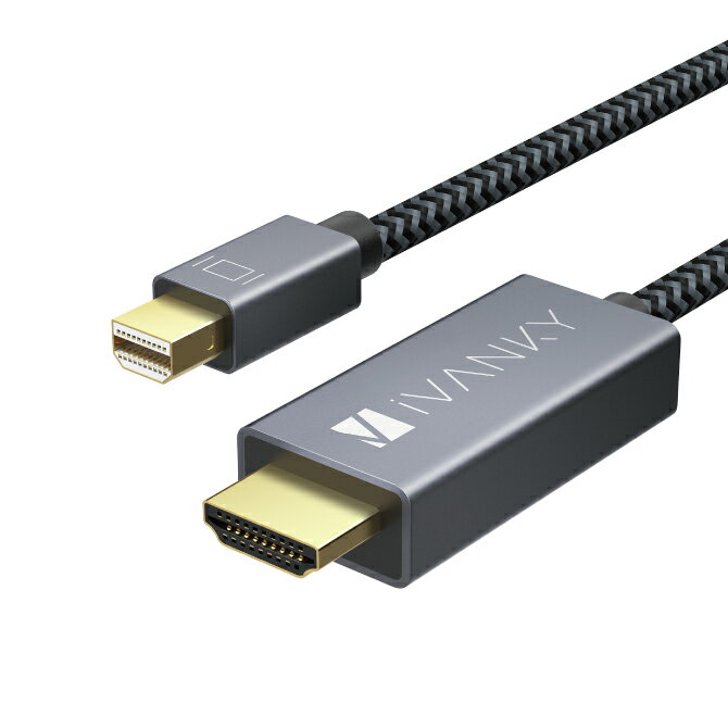 iVANKY VBB22 2m Gray & Black Mini DisplayPort to HDMI Cable եHD 1080P Surface Pro / Dock Mac MacBook Air / Pro iMac ǥץ쥤 AV ץ б Thunderbolt 2 to HDMI ѵ Ѵ ֥ mini DP ̵