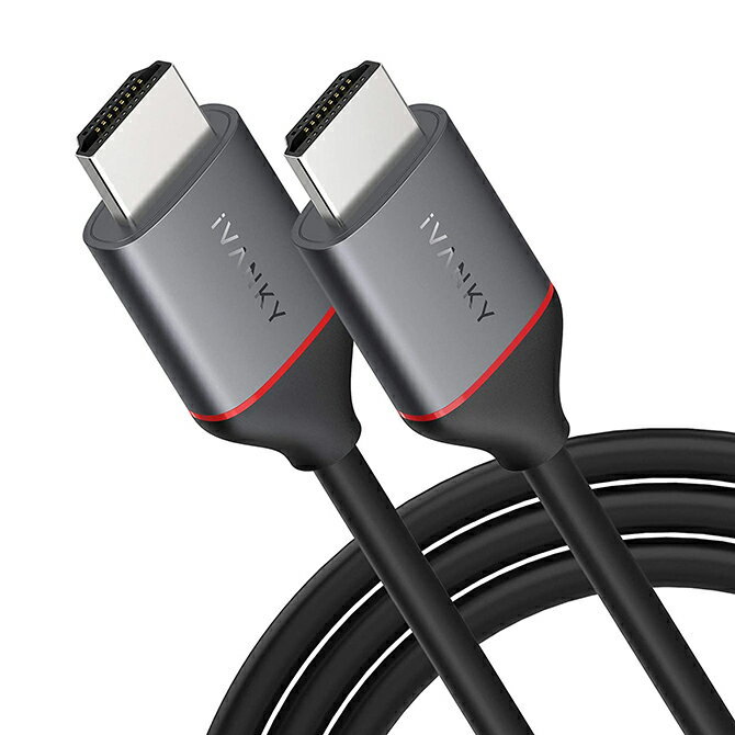 iVANKY VBE03 3m Grey & Black 4K@60Hz HDMI Cable HDMI2.0規格 18Gbps HDR HDCP2.2 ARC 3D イーサネット対応 PS4 Xbox, Nintendo Switch Apple TV Fire TV 適用 テレビ ハイスピードプレミアム 極細 スリム 人気 便利グッズ オススメ 送料無料