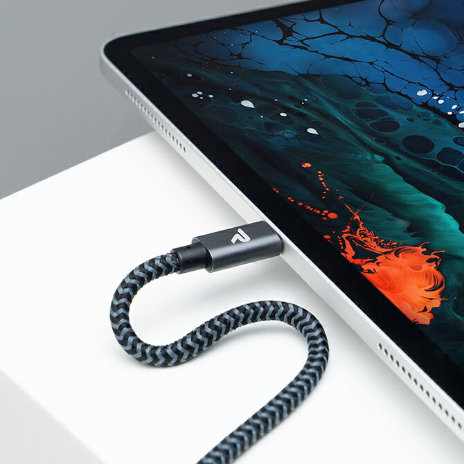 RAMPOW RAD16 20cm Gray & Black Type-C to Type-C Cable PD 60W 3A ���� Power Delivery 3.0 Quick Charge 3.0 USB2.0 480Mbps �ǡ���ž�� ���ޥ� ���ޡ��ȥե��� ���֥�å� �ѥ����� �����ൡ MacBook iPad Pro Nintendo Switch ����̵��
