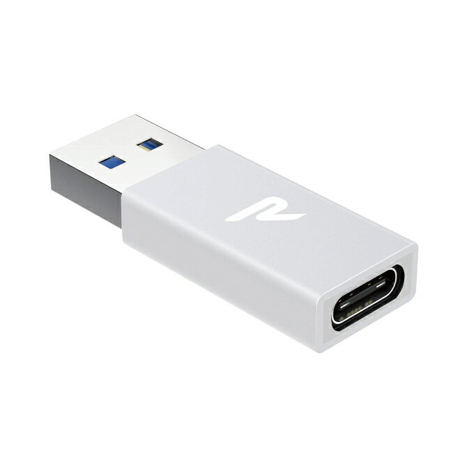 RAMPOW RCA03 Silver USB 3.0 USB C/M to USB A/F Adapter USB Type C (メス) to USB 3.0 (オス) アダプター Quick Charger 3.0対応 USB 3.0 高速充電 高速データ転送 変換コネクター MacBook Pro / Air / iPad Pro / Surface / Sony Xperia 送料無料